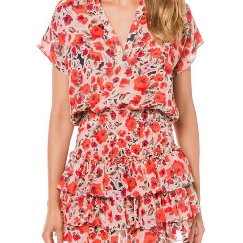MISA LA Eloisa Red Blooms Dress